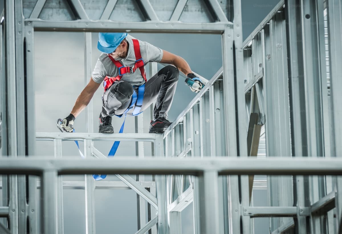 Estructura metálica en construcción